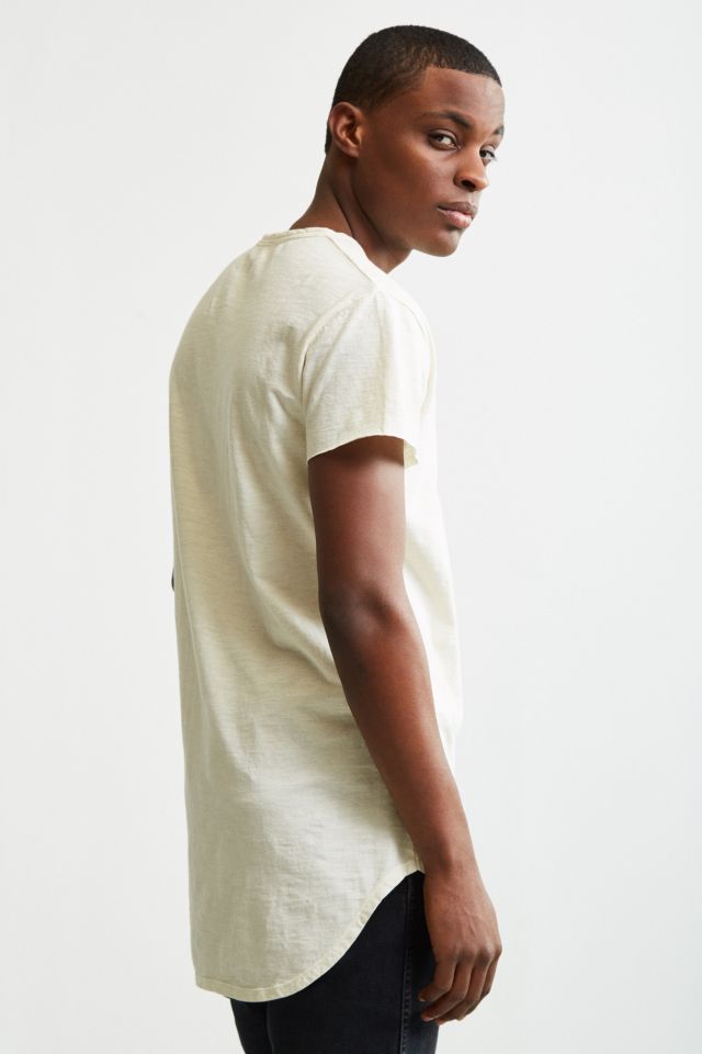 Slub Droptail Solid Henley Tee #3