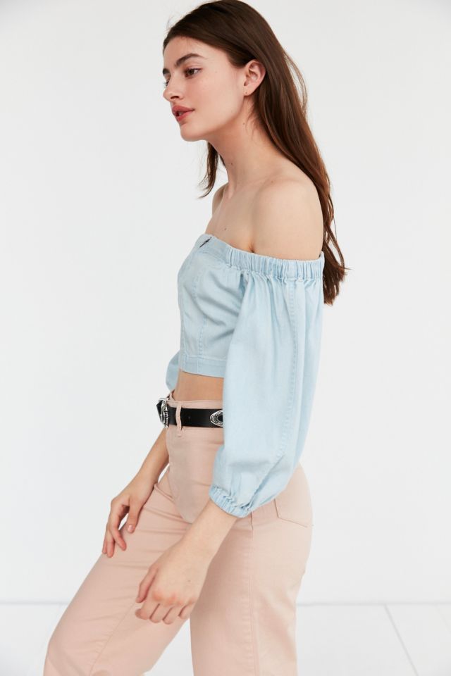 BDG Off-The-Shoulder Zip Blouse #1
