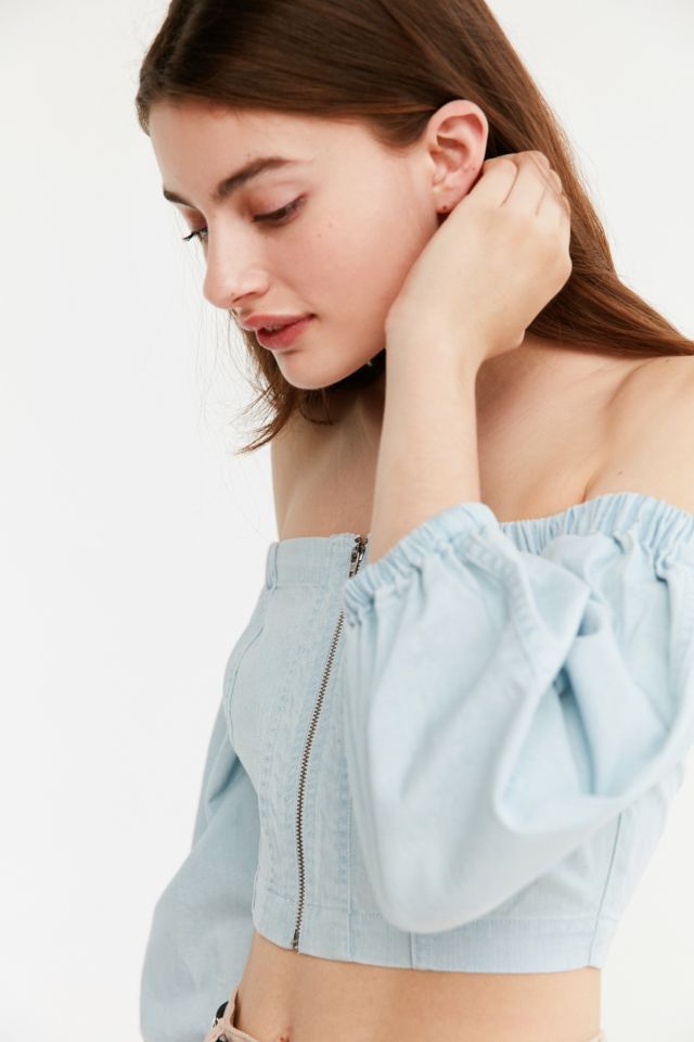 BDG Off-The-Shoulder Zip Blouse #5