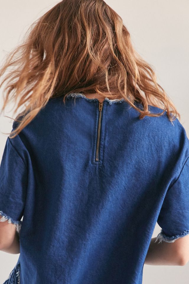 BDG Destroyed Denim Oversized Top #5