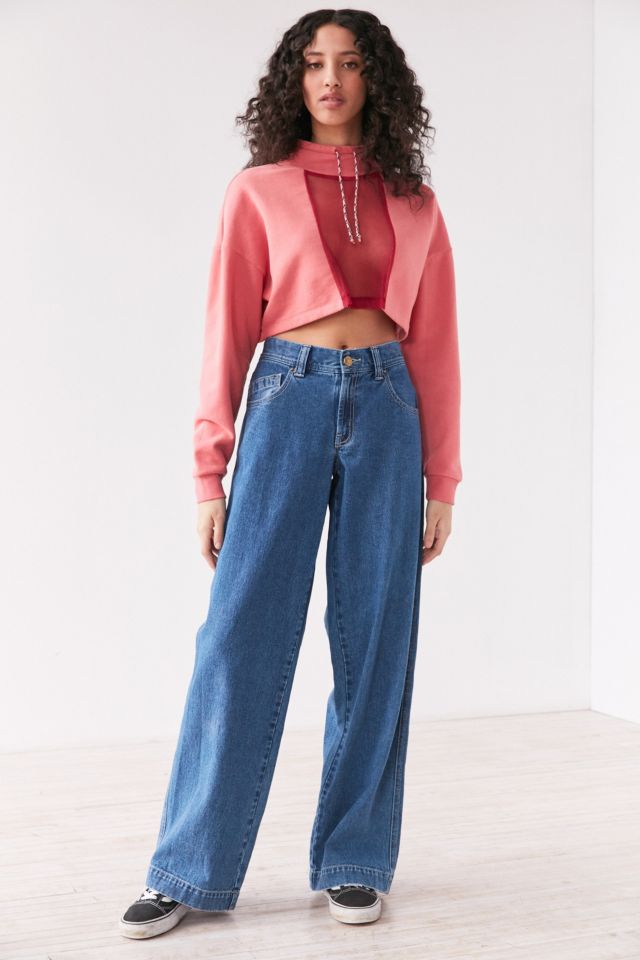 Silence + Noise Take Down Funnel Neck Mesh Top #1