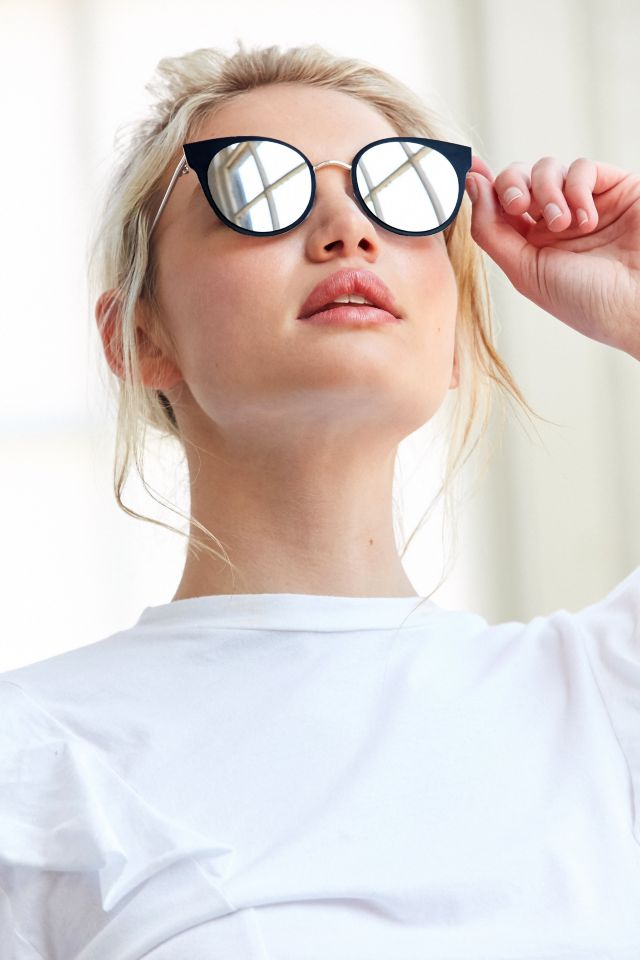 Slim Matte Cat-Eye Sunglasses
