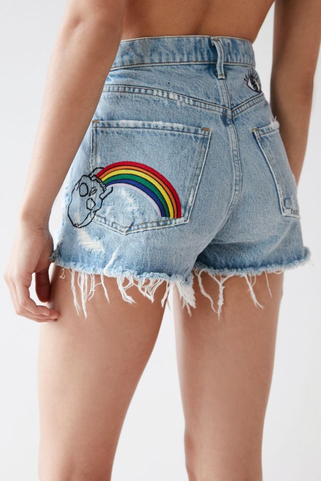 AGOLDE X UO Jaden Short - Embroidered Crush #1