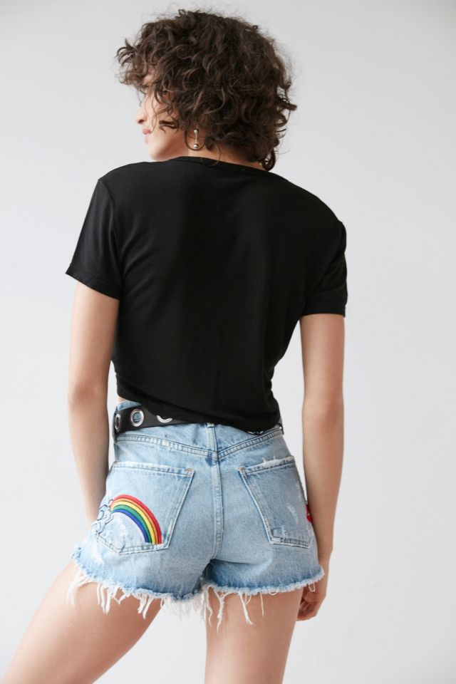 AGOLDE X UO Jaden Short - Embroidered Crush #3