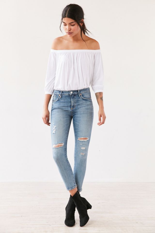 Sophie high rise store skinny crop jeans