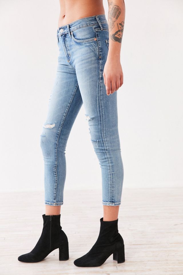AGOLDE Sophie High-Rise Distressed Cropped Skinny Jean - Outsider #4