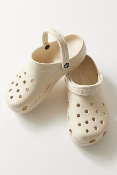 Cream crocs shop