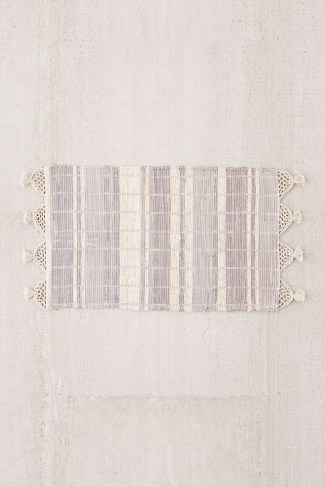 Anza Knotted Trim Dye-Stripe Rug #2