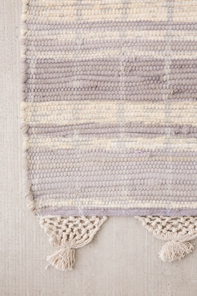 Anza Knotted Trim Dye-Stripe Rug #3