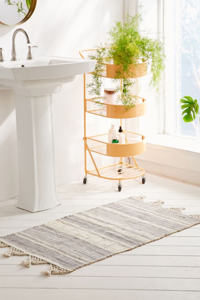 Anza Knotted Trim Dye-Stripe Rug #4
