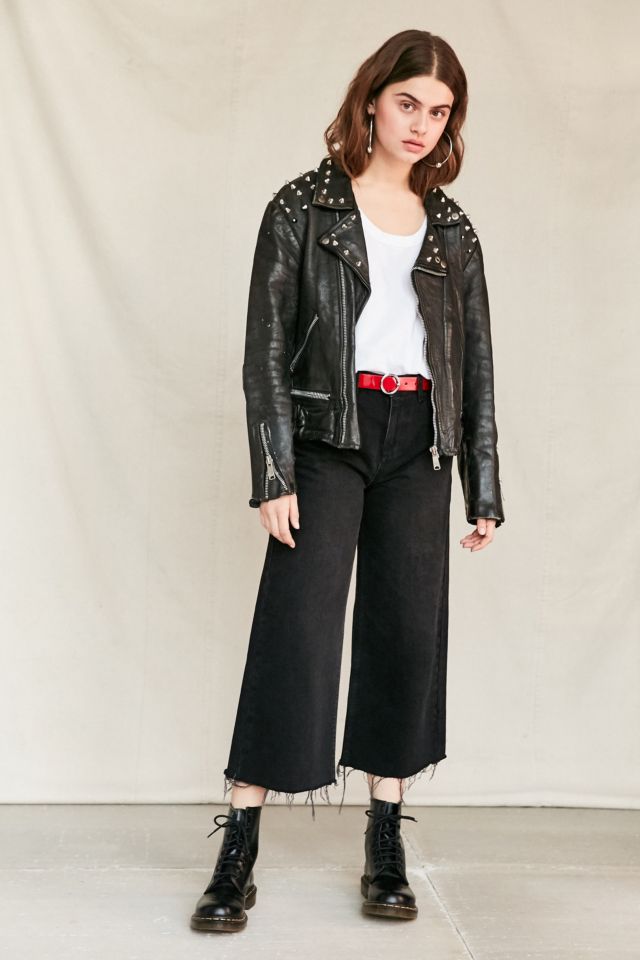 UO Design X Urban Renewal Vintage Studded Painted Leather