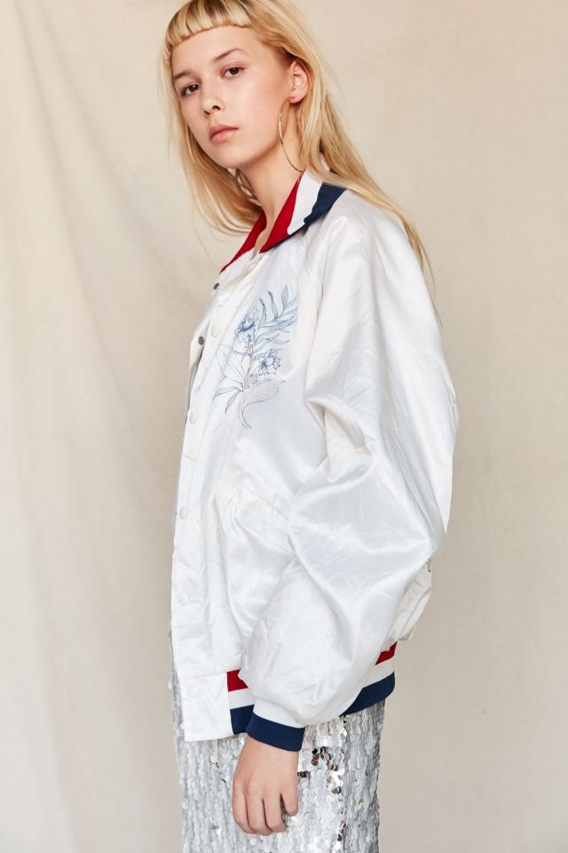 Blouson d'entraîneur vintage en satin à fleurs UO Design X Urban Renewal #3