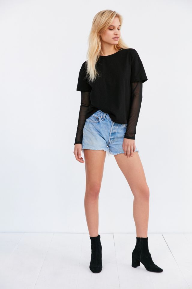 Silence + Noise Over Under Mesh Mix Tee #2