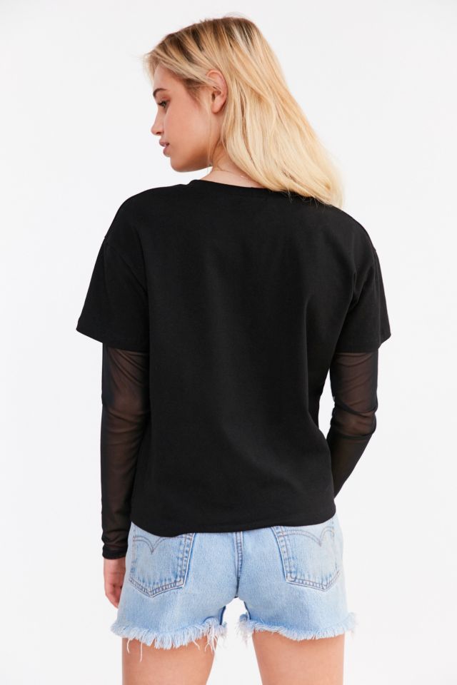 Silence + Noise Over Under Mesh Mix Tee #5