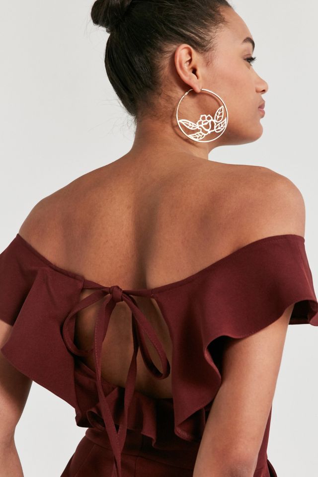 Combishort à volants avec épaules découvertes Waterlilly par Oh My Love #1