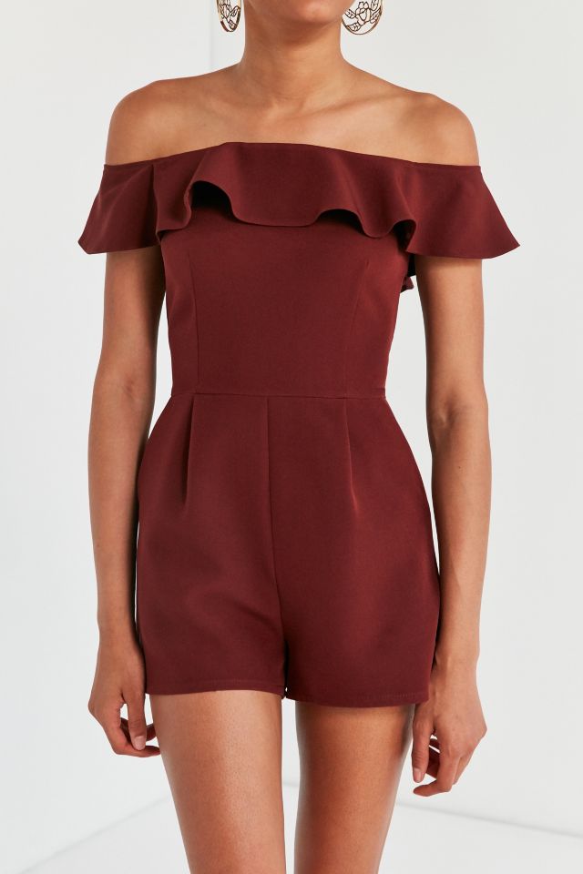 Combishort à volants avec épaules découvertes Waterlilly par Oh My Love #2