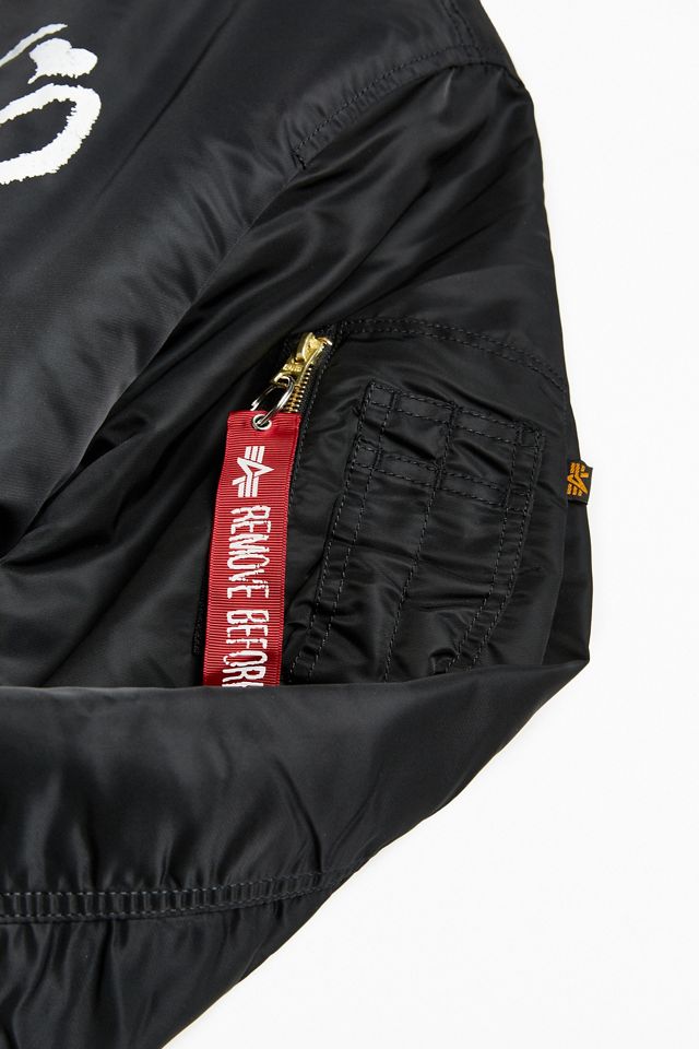 The Weeknd X Alpha Industries Graphic Bomber Jacket | Urban Outfitters