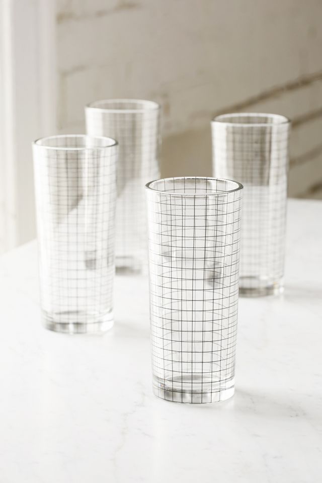 Grid Highball Glass - Set Of 4 #1