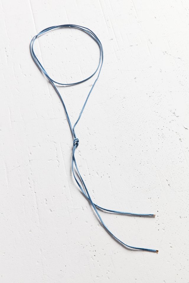 Denim Wrap Choker Necklace #1