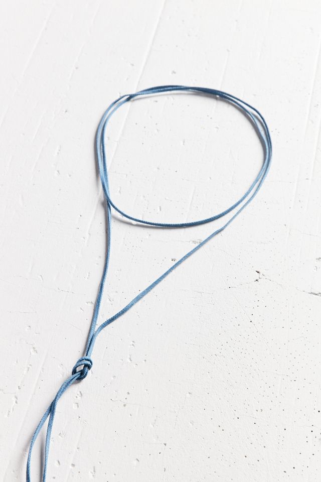 Denim Wrap Choker Necklace #2