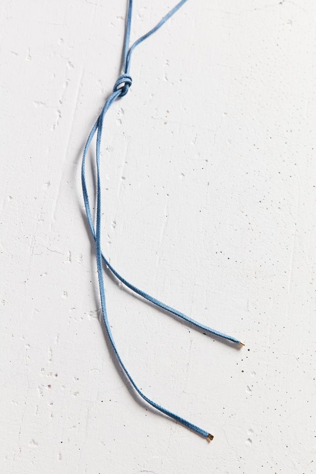 Denim Wrap Choker Necklace #3
