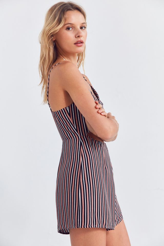 Kimchi Blue Printed Cut-Out Knot-Front Romper #2