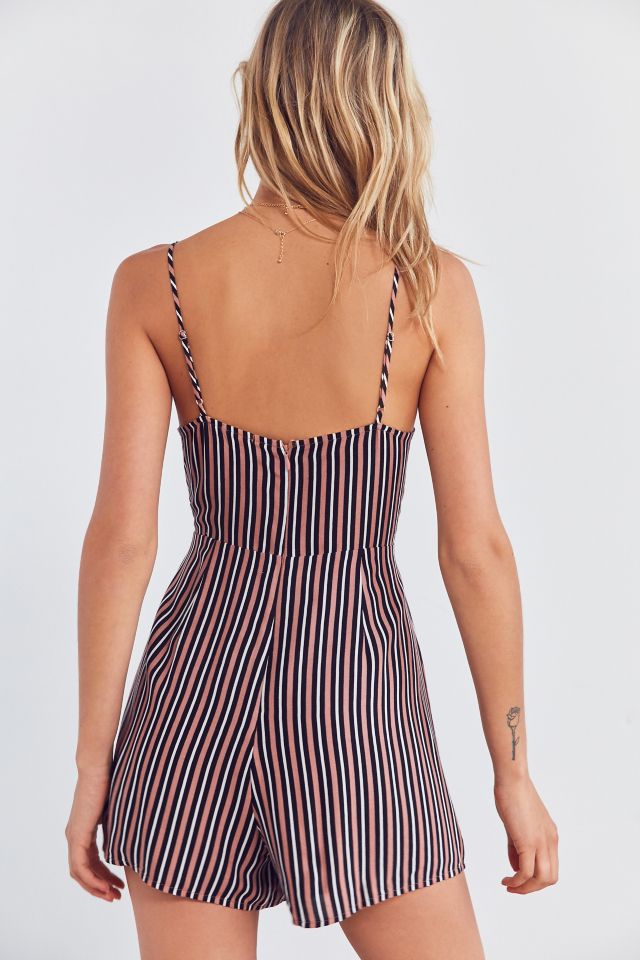 Kimchi Blue Printed Cut-Out Knot-Front Romper #4