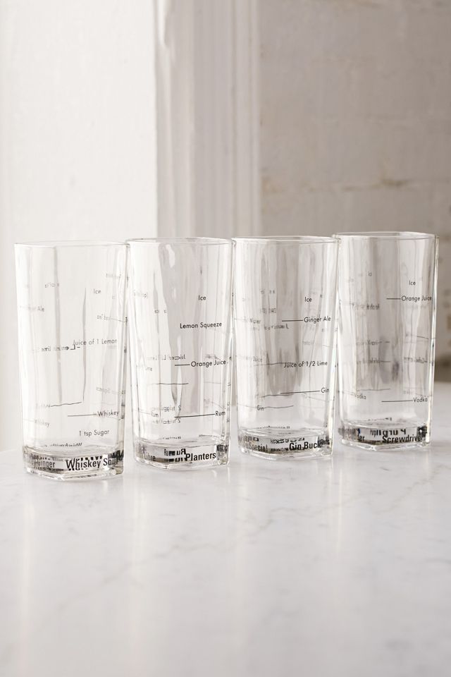 Bartender's Measuring Drinking Glass - Set of 4 #1