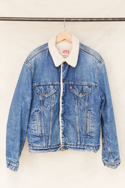 vintage levi's shearling denim jacket