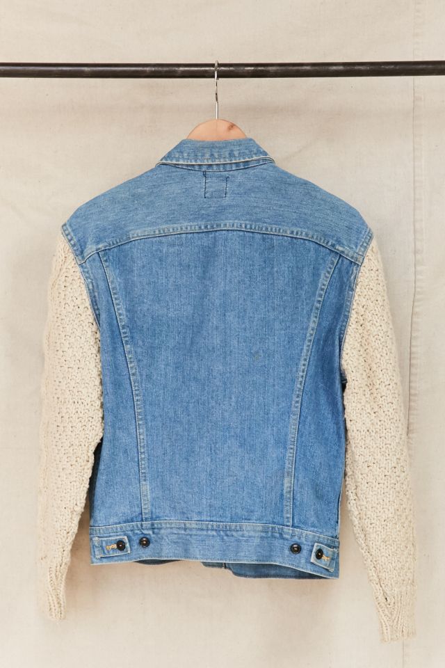 Blouson vintage en denim à manches en tricot Lee #1