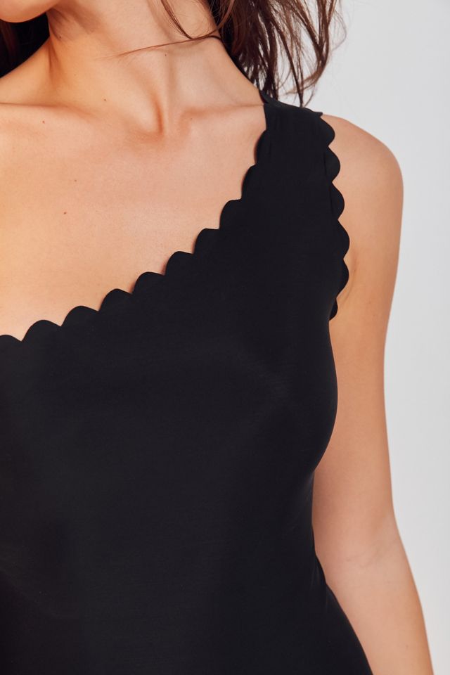 Out From Under Scalloped One-Shoulder Bodysuit #3