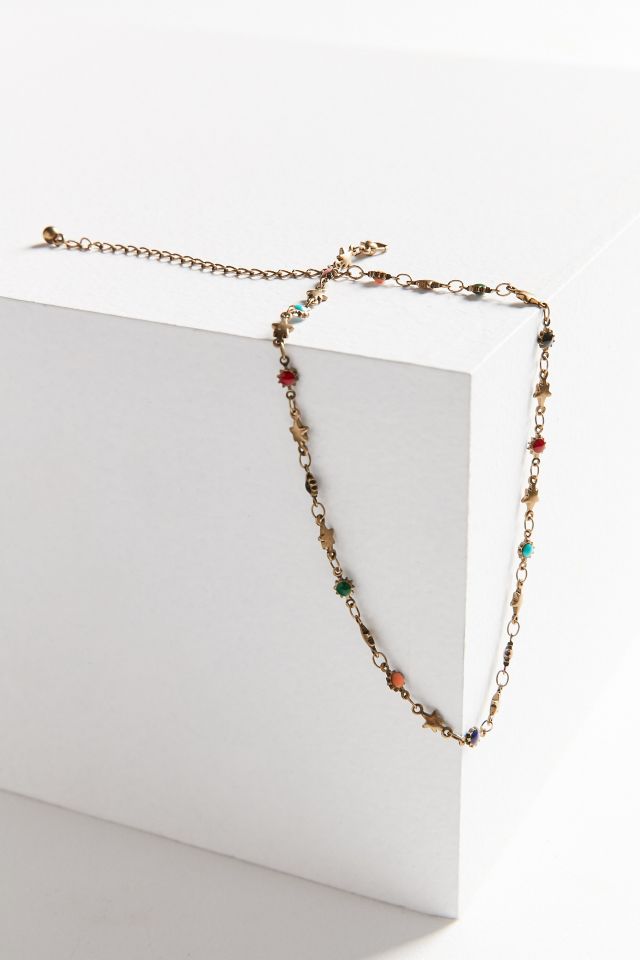 Fiona Beaded Charm Choker Necklace #3