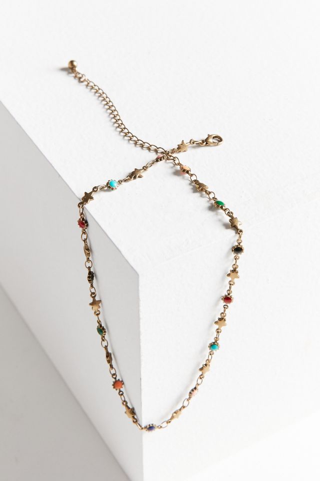 Fiona Beaded Charm Choker Necklace #4