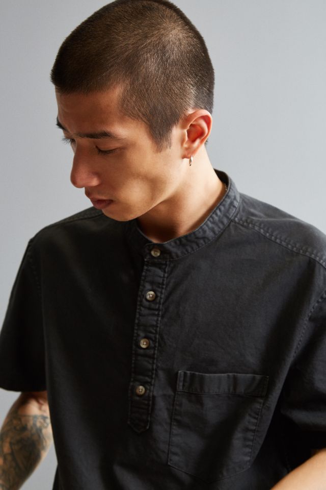 Chemise à enfiler à manches courtes et col à bande UO #4
