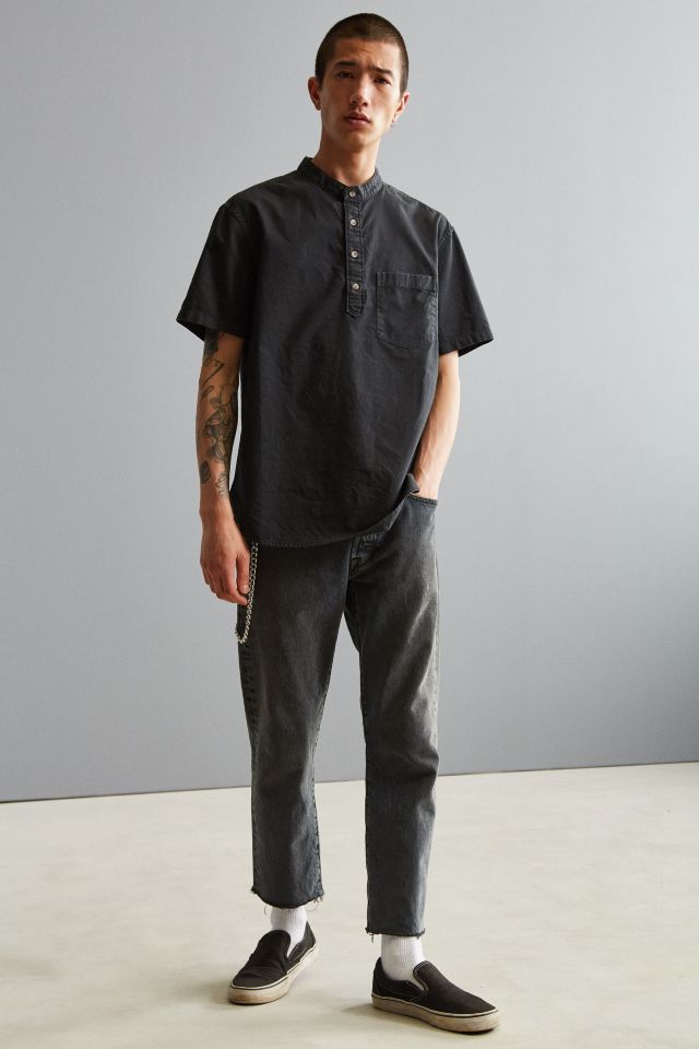 Chemise à enfiler à manches courtes et col à bande UO #5