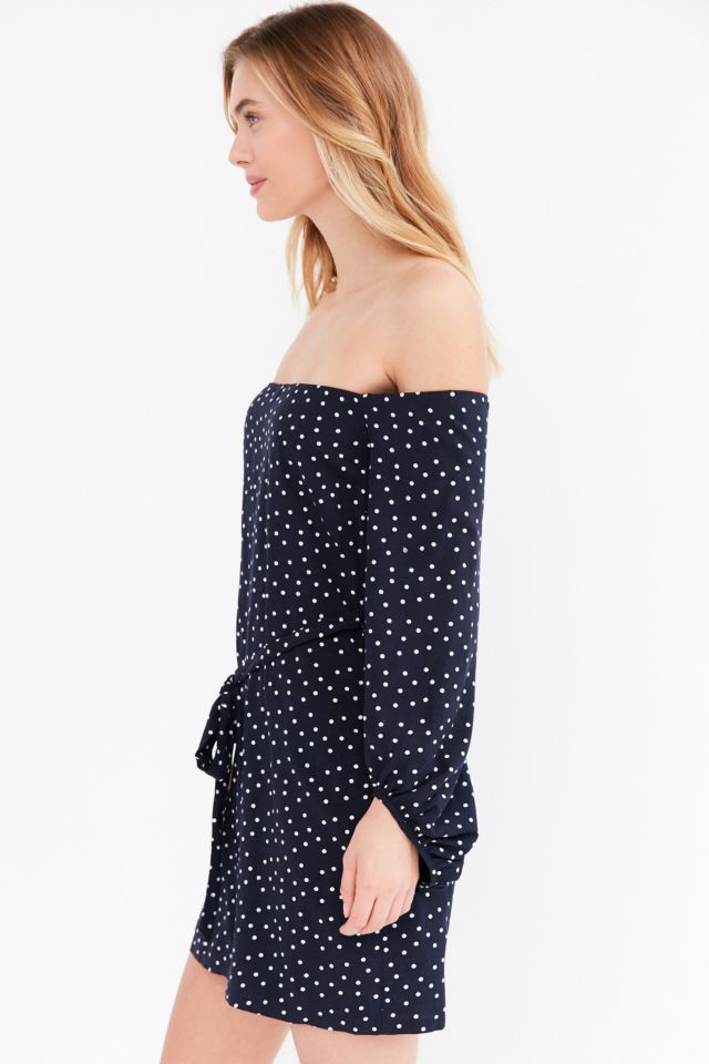Bardot Off-The-Shoulder Balloon-Sleeve Dress #3