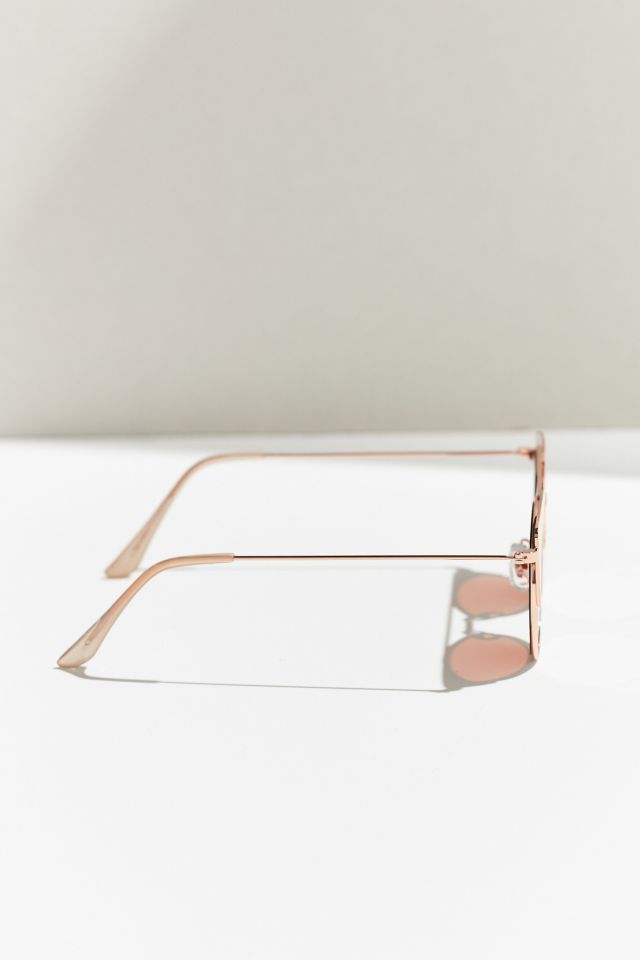 Slim Round Half-Frame Sunglasses #3