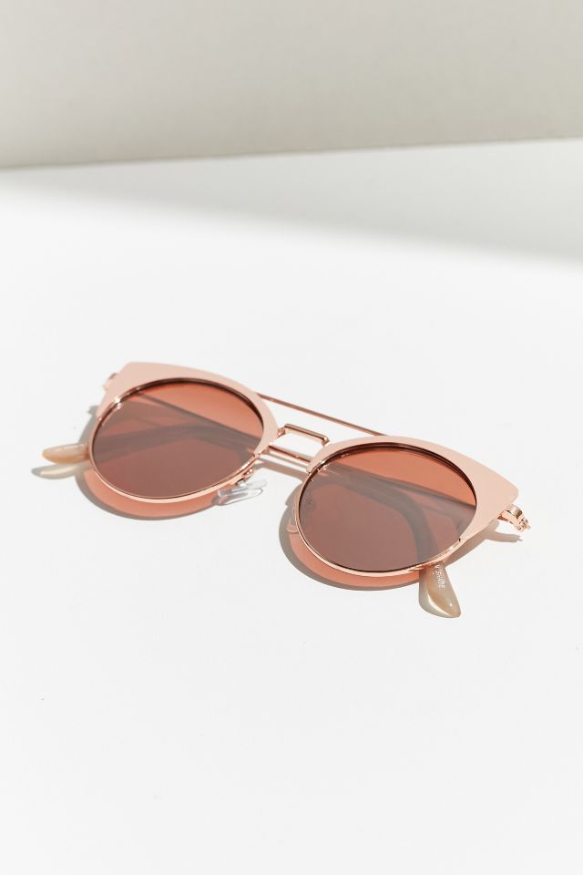 Slim Round Half-Frame Sunglasses #4