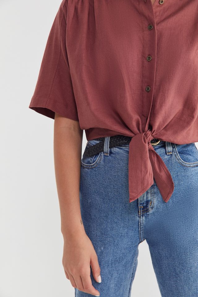 BDG Jena Tie-Front Striped Blouse #2
