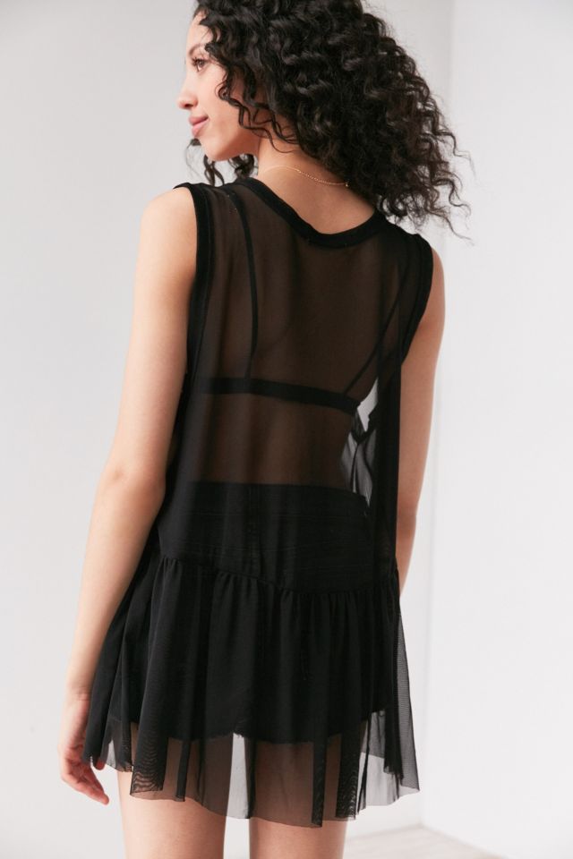 Truly Madly Deeply Mesh Babydoll Tank Top #3