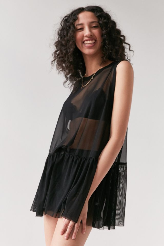 Truly Madly Deeply Mesh Babydoll Tank Top #5