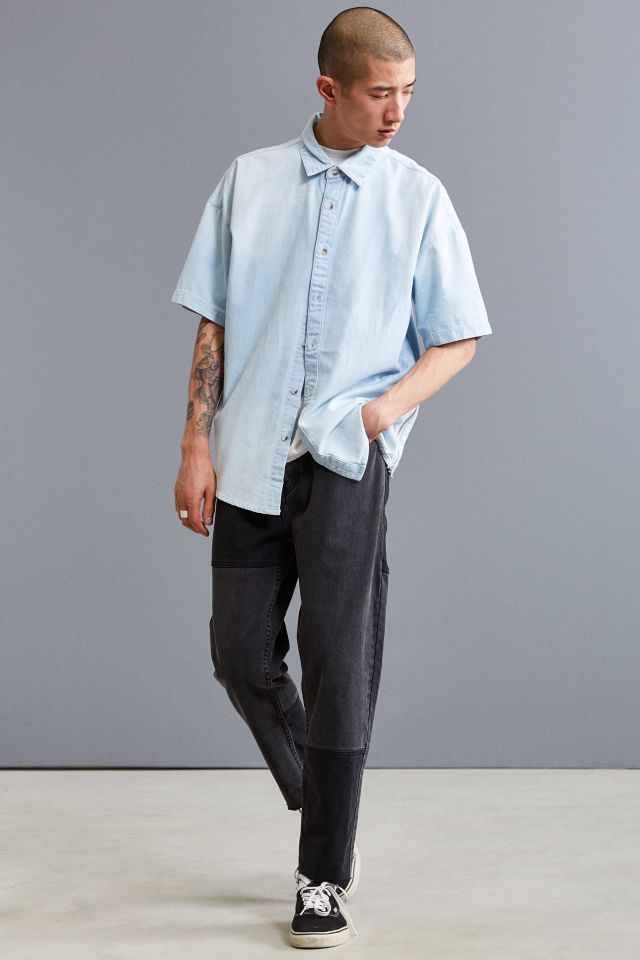 UO Heath Side Zip Short Sleeve Button-Down Shirt #5