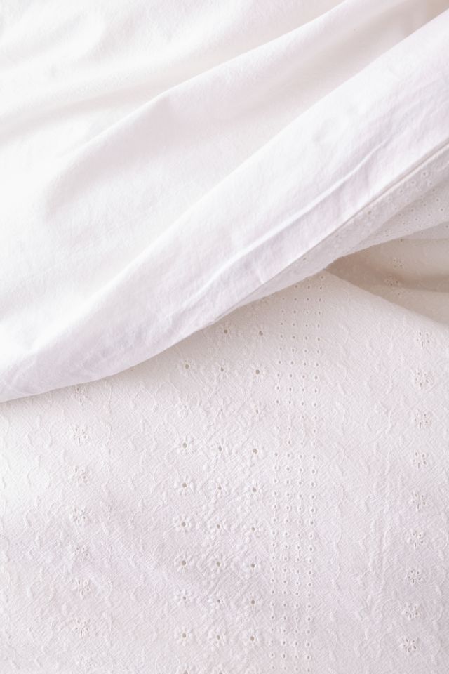 Housse de couette rayée à œillets #3