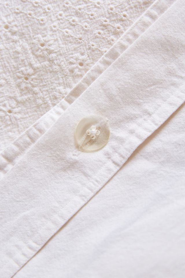 Housse de couette rayée à œillets #5