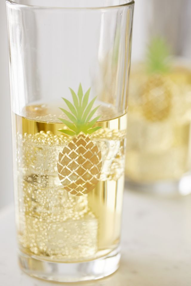 Metallic Pineapple Highball Glass - Set Of 4 #1