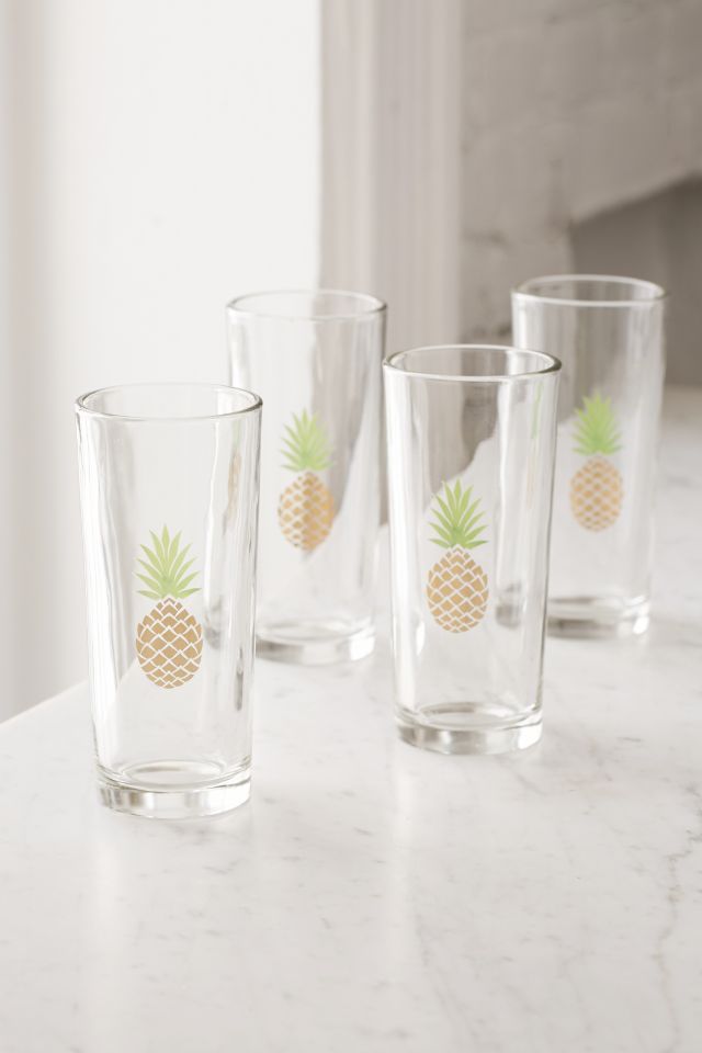 Metallic Pineapple Highball Glass - Set Of 4 #2