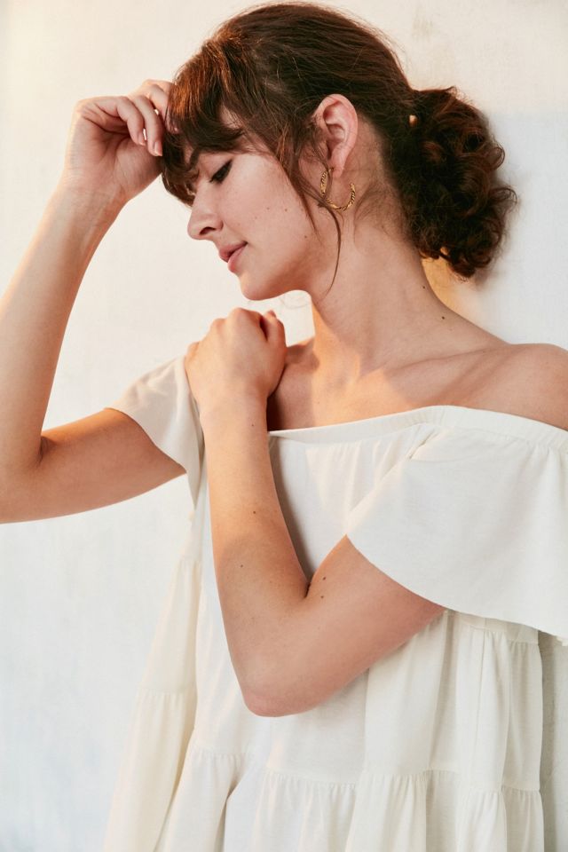 Kimchi Blue Eliza Ruffle Tiered Off-The-Shoulder Tee #2