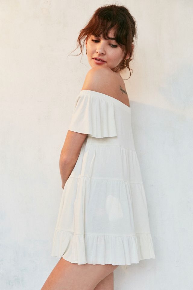 Kimchi Blue Eliza Ruffle Tiered Off-The-Shoulder Tee #4