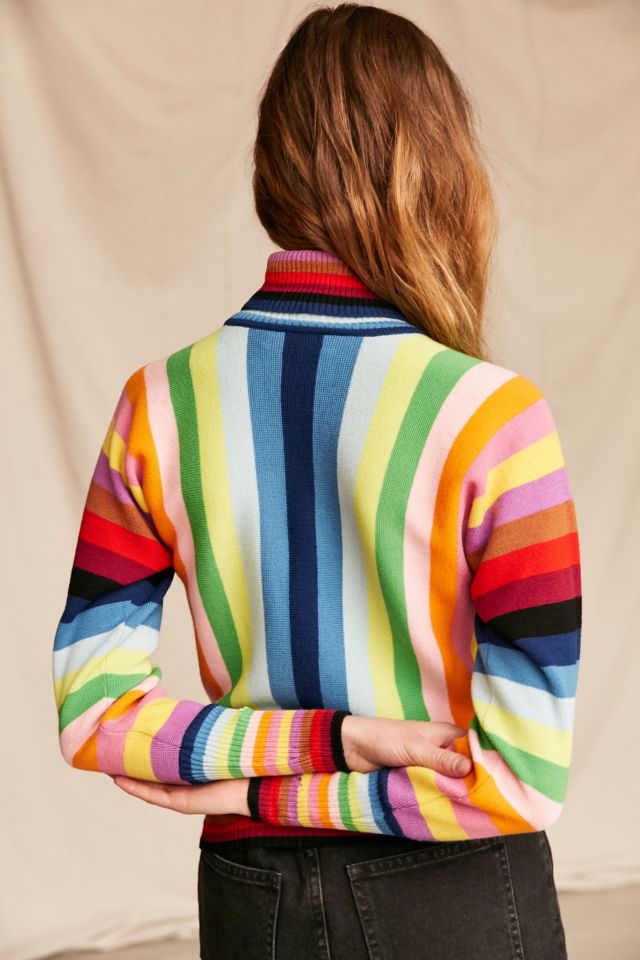 Vintage 70's Rainbow Turtleneck Sweater | Urban Outfitters