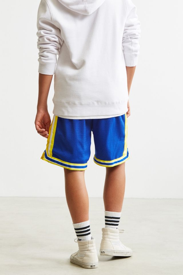Short de basketball authentique des Golden State Warriors Mitchell & Ness #3